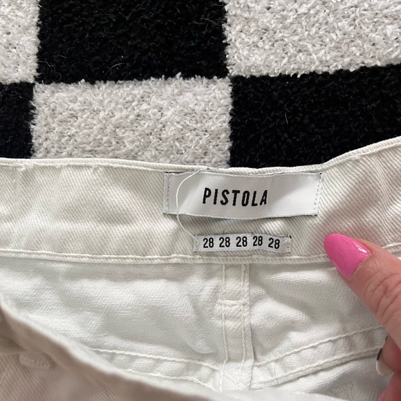 Pistola low rise Gigi white cut off denim shorts - Picture 3 of 7